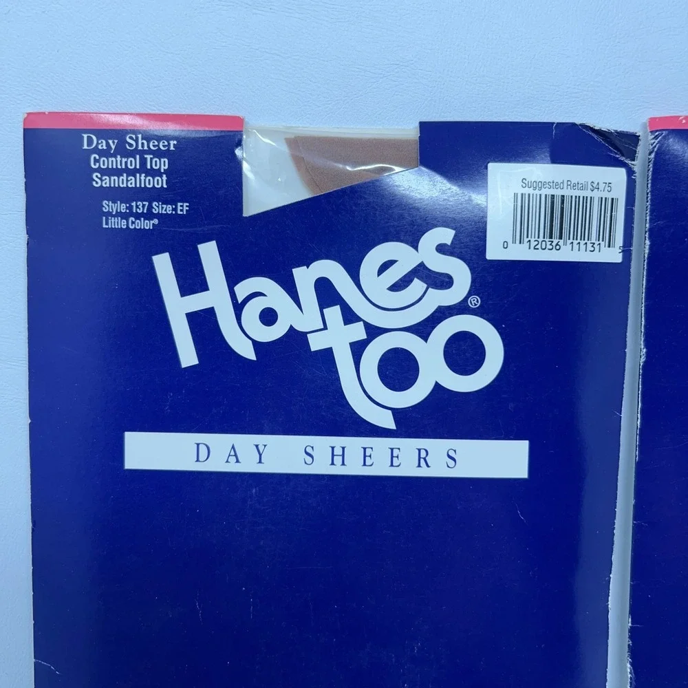 Hanes Too Womens EF Tan Day Sheer Control Top Sandalfoot Pantyhose 2pk NWT